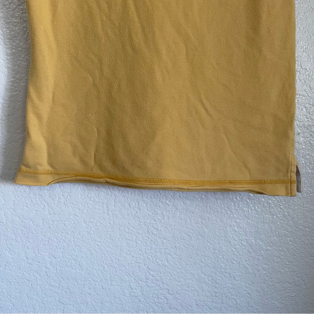 2000’s Hollister Short Sleeve Polo Collared Shirt Mustard Yellow Cotton Y2K M - Picture 4 of 8
